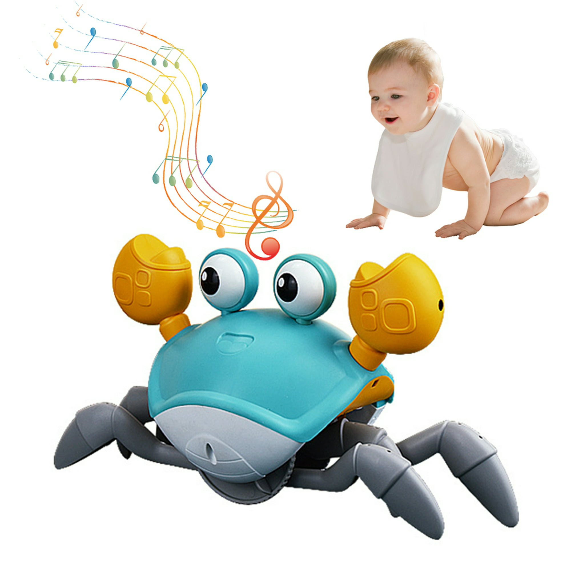 Juguete Modelo de Cangrejo Gateador, Juguetes para Bebés con Música y Luz,  Juguetes Recreativos Meterk Modelo