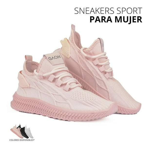 Tenis Para Mujer Dama Sneakers Moda Deportivos Casuales Gaon Rosa Sneakers | Walmart en línea