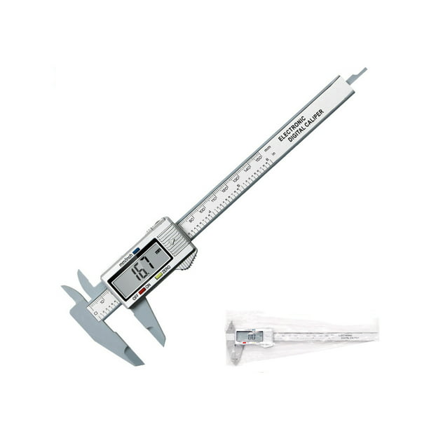 Calibrador Digital de plástico, regla electrónica Vernier, herramienta de  medición de calibre Digital, micrómetro