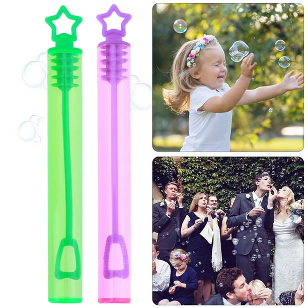 24 piezas de tubo de varita vacía, botellas de jabón de burbujas para  bricolaje, juguete para niños para decoración de bodas (C) Ehuebsd libre de  BPA