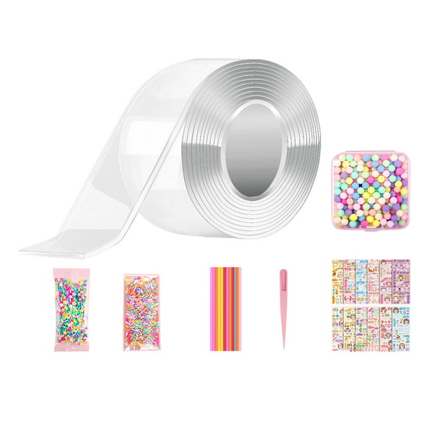 Soplar Burbujas Cinta Adhesiva De Doble Cara DIY Elaboración Color  Transparente 2mmx3cmx1m Sunnimix Cintas de doble cara