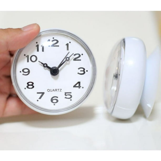 Reloj de pared impermeable baño  Reloj de baño ventosa reloj  silencioso-Aliexpress