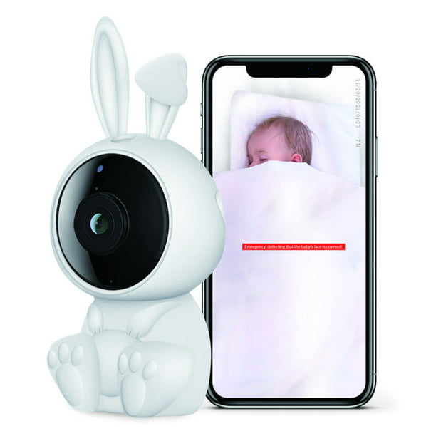 Monitor de bebé con cámara de zoom, panel remoto y pantalla LCD de 3.2  pulgadas, visión nocturna infrarroja, pantalla de temperatura, laboratorio