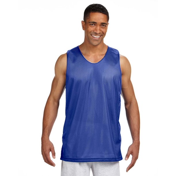 Camiseta de tirantes de malla reversible para hombre ROYAL WHITE