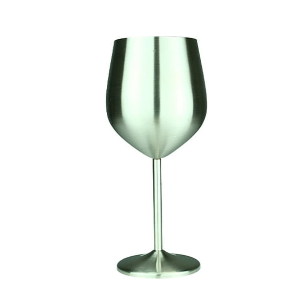 Copas de vino de acero inoxidable Copas de vino modernas de acero  inoxidable. Silver