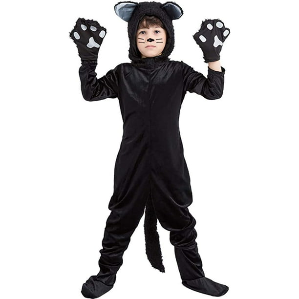 Disfraz de gato negro para niños Disfraces de disfraces de