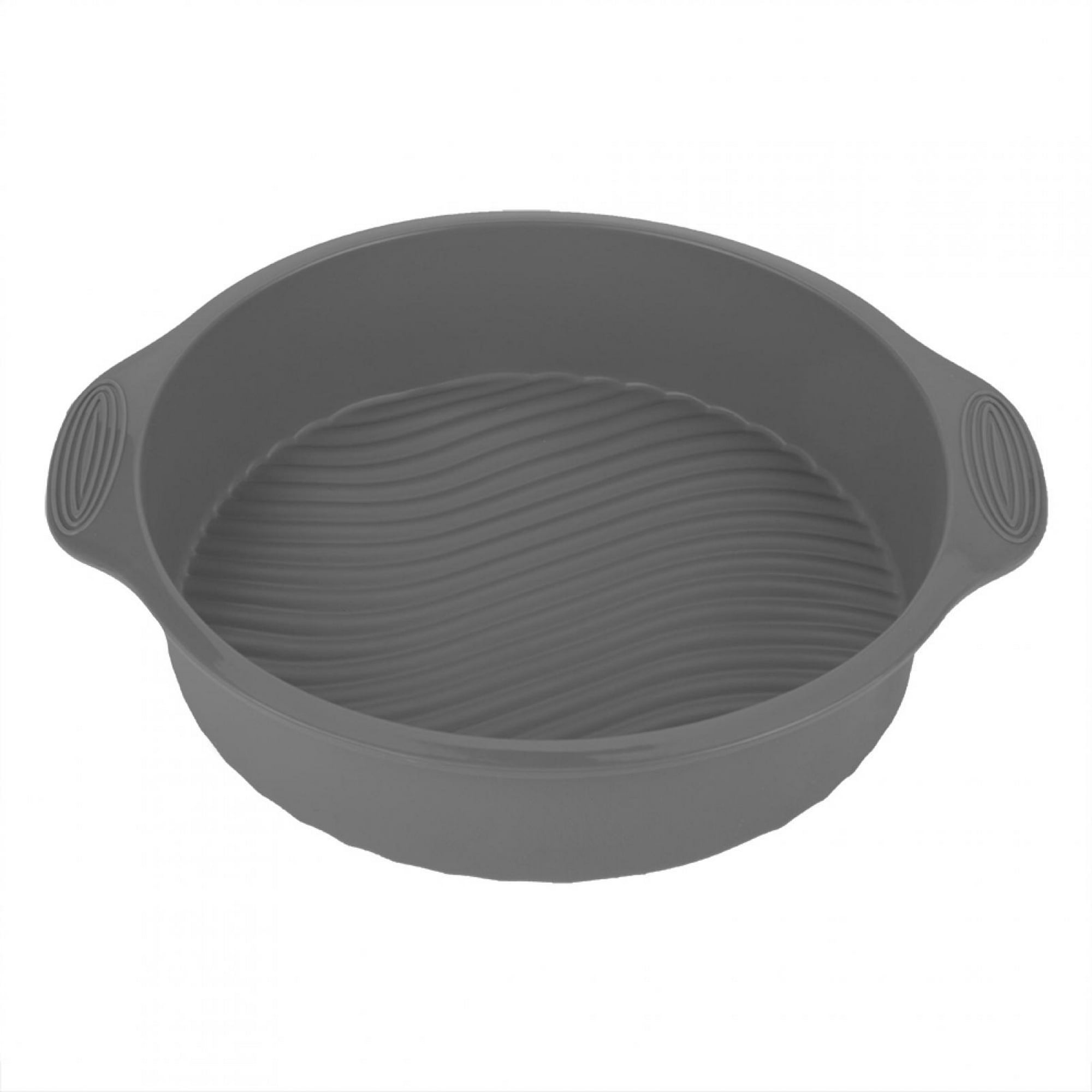Molde de horno de silicona redondo para bizcochos 25,5 x 9 cm. Recipiente  repostería, cocina, apto para microondas y lavavajillas