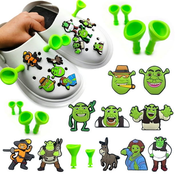 Charms Xinghergood Zapatos Encantos Decoración De Dibujos Animados Shrek  Orejas Para Crocs DIY Fiesta Niños Regalos XHG