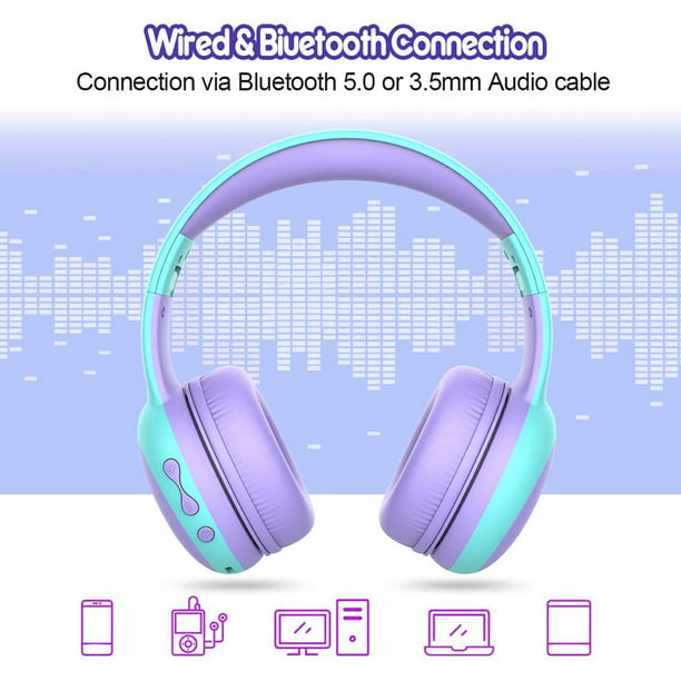 ACREO Auriculares para niños auriculares Bluetooth de oído abierto