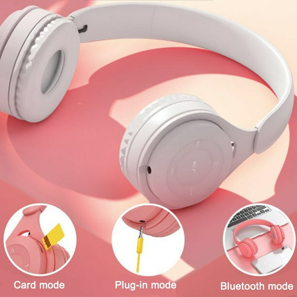 Bluetooth V5.0 estéreo Super Bass Micrófono incorporado sobre la oreja  Auriculares para teléfonos celulares, smartphones, tabletas, MP3 y todos  los