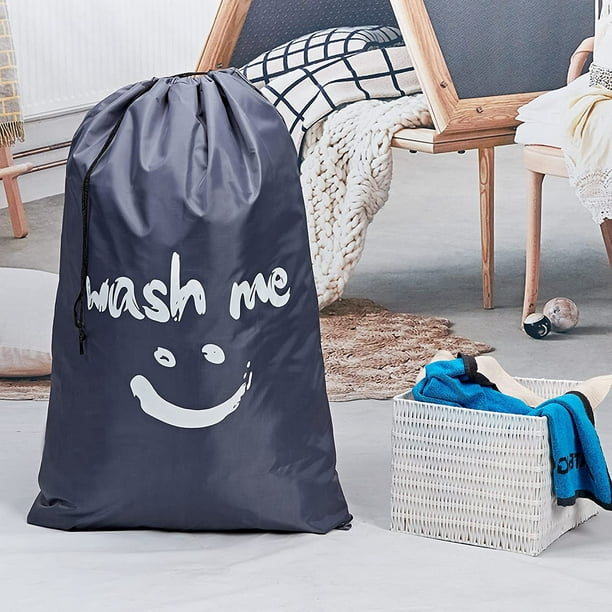 Paquete de 2 bolsas de lavandería de viaje extra grandes, bolsa de  lavandería de campamento resistente, lavable a máquina, bolsa organizadora  de ropa