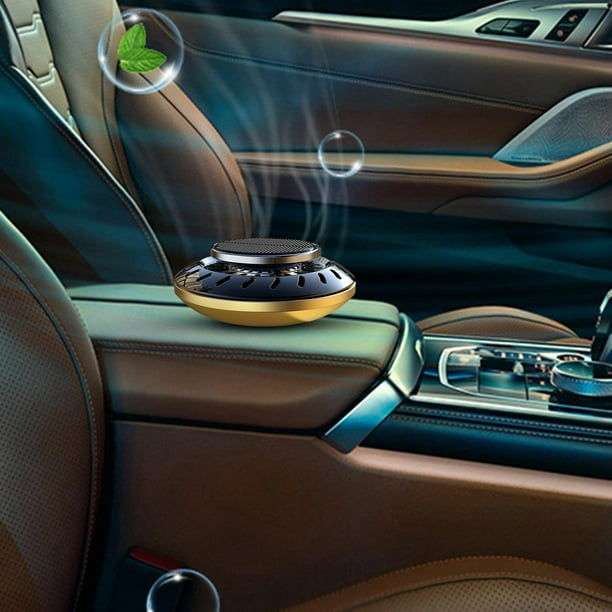 Ambientador moderno, giratorio con energía sor, artesanías de perfume ,  difusores de aceite esencial silenciosos para el adorno de Oro perfecl  Difusor de aroma de coche
