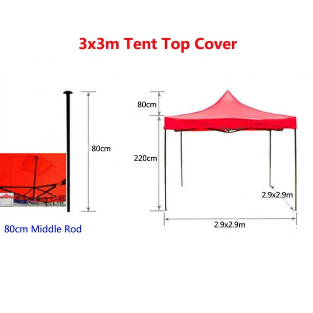 1 Pieza Cubierta Superior de Toldo Camping para Picnic en jardín Multiusos  Rojo 1.9x1.9m shamjiam Tapa de reemplazo para carpa