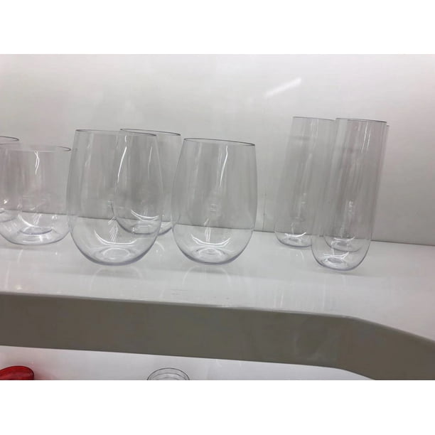 Vasos de chupito de plástico transparente, copas de vino de
