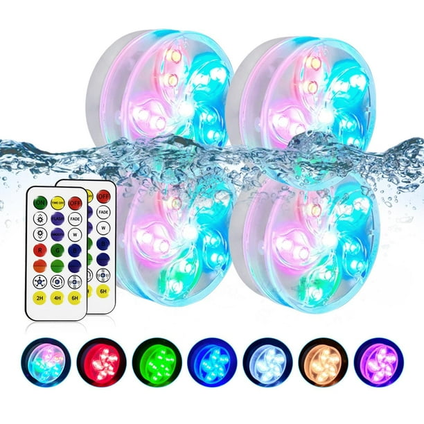 Luz de burbujas de aire para acuario, luz LED RGB para tanque de peces con  16 colores, 4 modos, lámpara LED sumergible IP68 con control remoto para