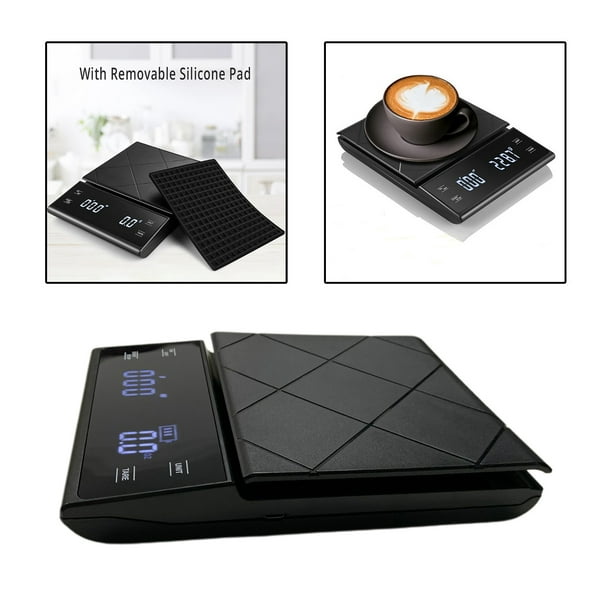 Báscula de café electrónica de alta precisión, balanza Digital de cocina de  0,1g, rango de 2Kg, recargable por USB, báscula inteligente para hornear  para el hogar - AliExpress