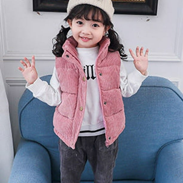 Abrigo Ropa de abrigo para niña de forro polar para niños pequeños de  invierno con capucha para bebés y niñas (rosa, 5-6 años)