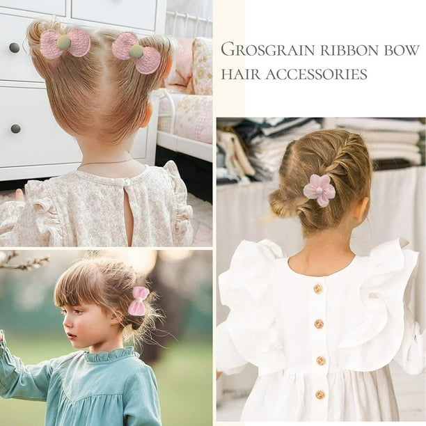 Pinzas para el pelo con lazo pequeño para bebé, pasadores de seguridad,  accesorios para el cabello