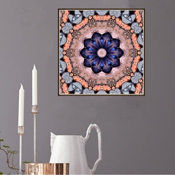 Mandala Naranja Pintura Diamante 25x25 Diamond Painting