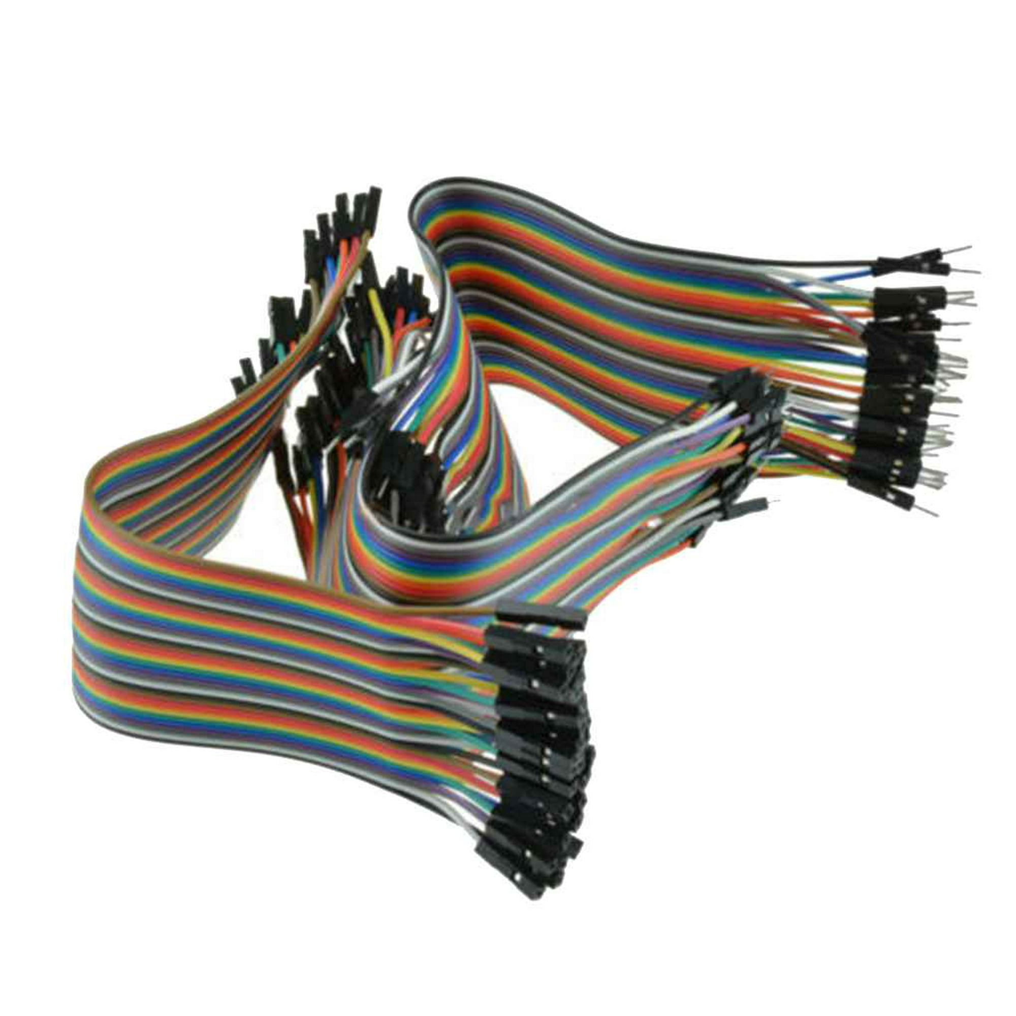 40 CABLES MACHO HEMBRA 10cm jumpers dupont 2,54 arduino