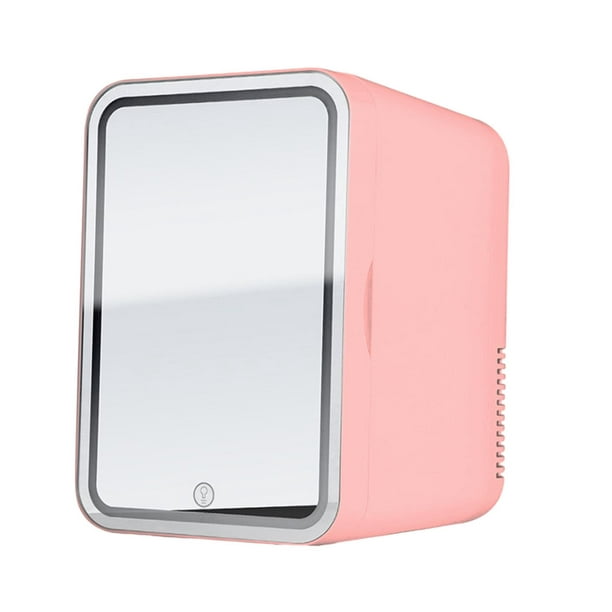HEEPDD Mini nevera, refrigerador cosmético portátil de 8 litros, pequeño  refrigerador de maquillaje con espejo para todas las necesidades de