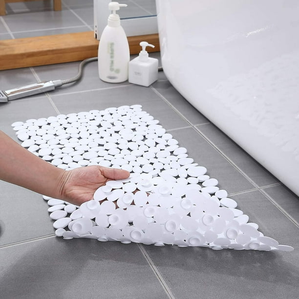 AmazerBath Alfombra antideslizante para bañera de 40 x 16 pulgadas, tamaño  matrimonial, tapete de ducha antideslizante con ventosas y agujeros de