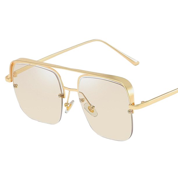 Lentes Para Hombres Mujeres Grande De Moda Men Sunglasses Gold