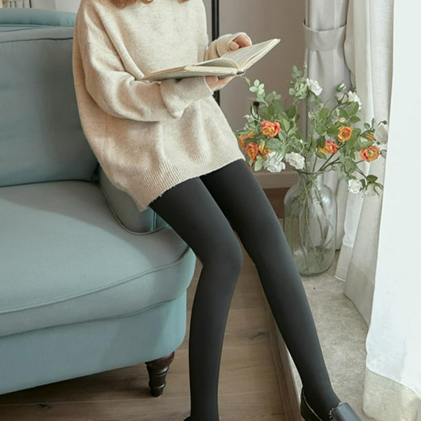  Medias térmicas para mujer, calcetines de invierno, leggings  con forro polar, piernas impecables, translúcidas y cálidas : Ropa, Zapatos  y Joyería