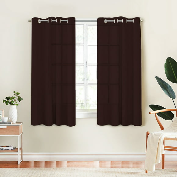 cortinas cortas 200 x 135 m juego de 2 paneles chocolate alfer home lisa