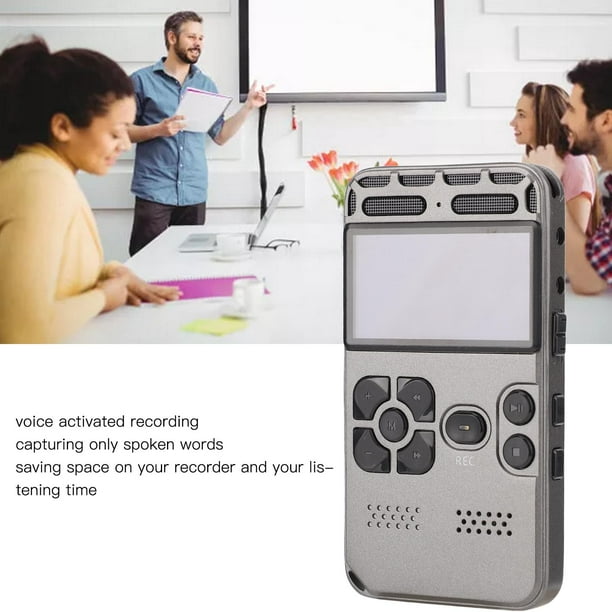 Grabadoras de voz digitales, pequeña grabadora activada por voz de 8 GB,  mini dictáfono portátil para conferencias, reuniones, entrevistas