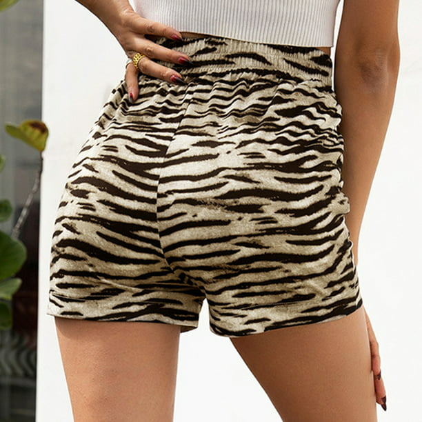Pantalones cortos de pantalones cortos de mujer con cordón elástico de cintura alta cómodos Fugacal Otros | Walmart en línea