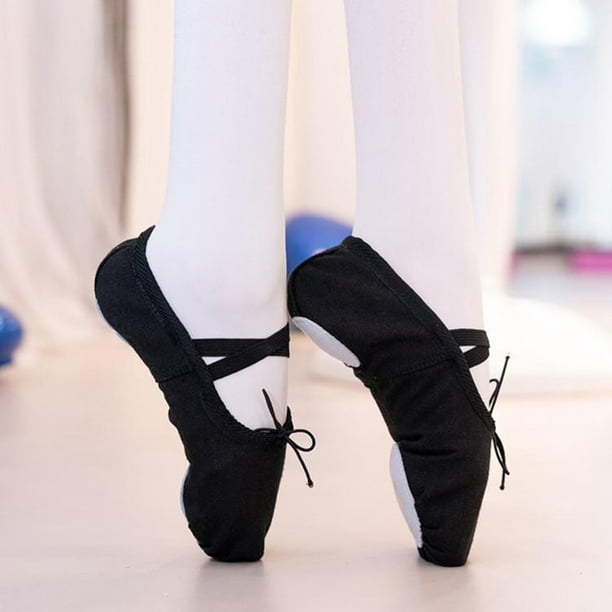 Zapatos de Ballet de Lona Profesional para Practicar Ejercicio