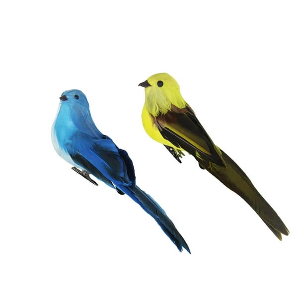 Decoración de aves-casa pájaro-pájaro azul-pájaro negro-pájaro  blanco-decoración-hogar Color Amarillo