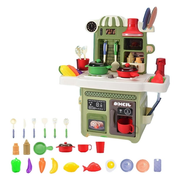 110 piezas de accesorios de juguete de cocina para niños, juego de cocina  con ollas y sartenes, utensilios de cocina, juguetes de utensilios de
