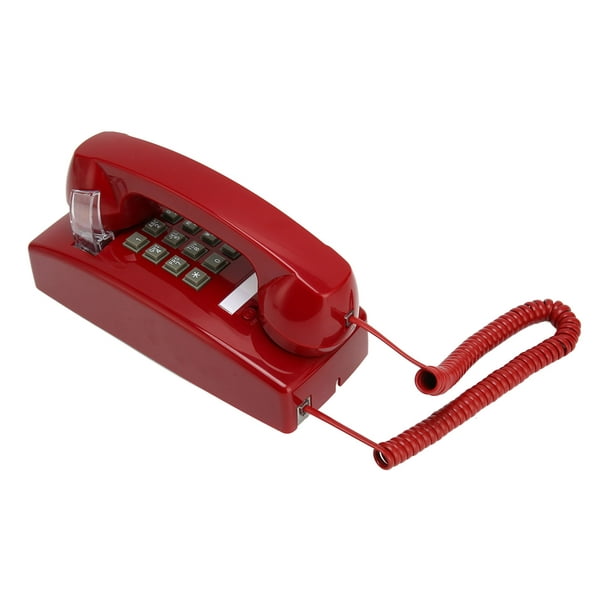Teléfono Fijo Vintage Pushmefon Cable Rojo con Ofertas en