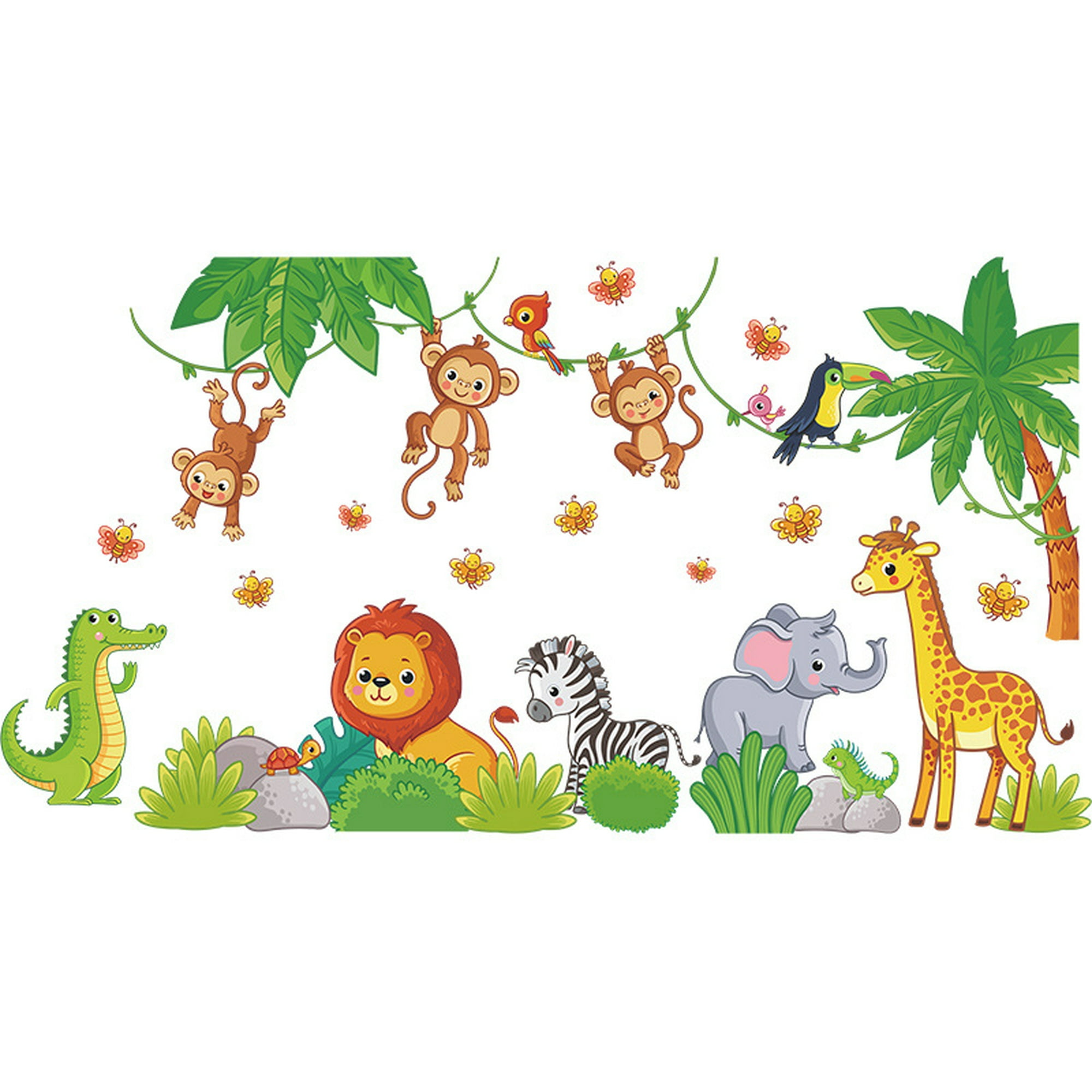 CONJUNTO Laminas de diccionario ANIMALES, selva, animales del zoo, animales  salvajes, habitación bebé, decoracion infantil, lamina, 154 -  México