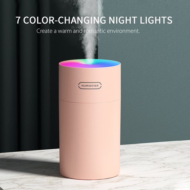 Comprar Humidificador de aire portátil, luz ambiental colorida, USB,  silencioso, humidificador de coche, difusor de fragancia para vehículo