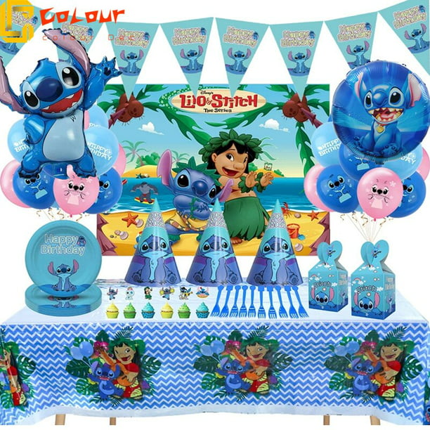 For Lilo Stitch Birthday Decoration Paper Plates Banner Disposable