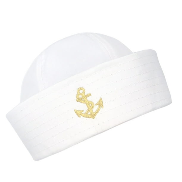 Sombreros de fiesta divertidos para adultos y sombrero de marinero de  algodón blanco - sombreros de fiesta náutica - sombreros de vestir marinero
