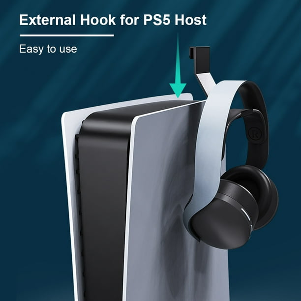 Soporte para auriculares PS5 para consola Playstation 5, colgador de  auriculares para juegos con gancho ancho para controlador PS5, 3 paquetes  de