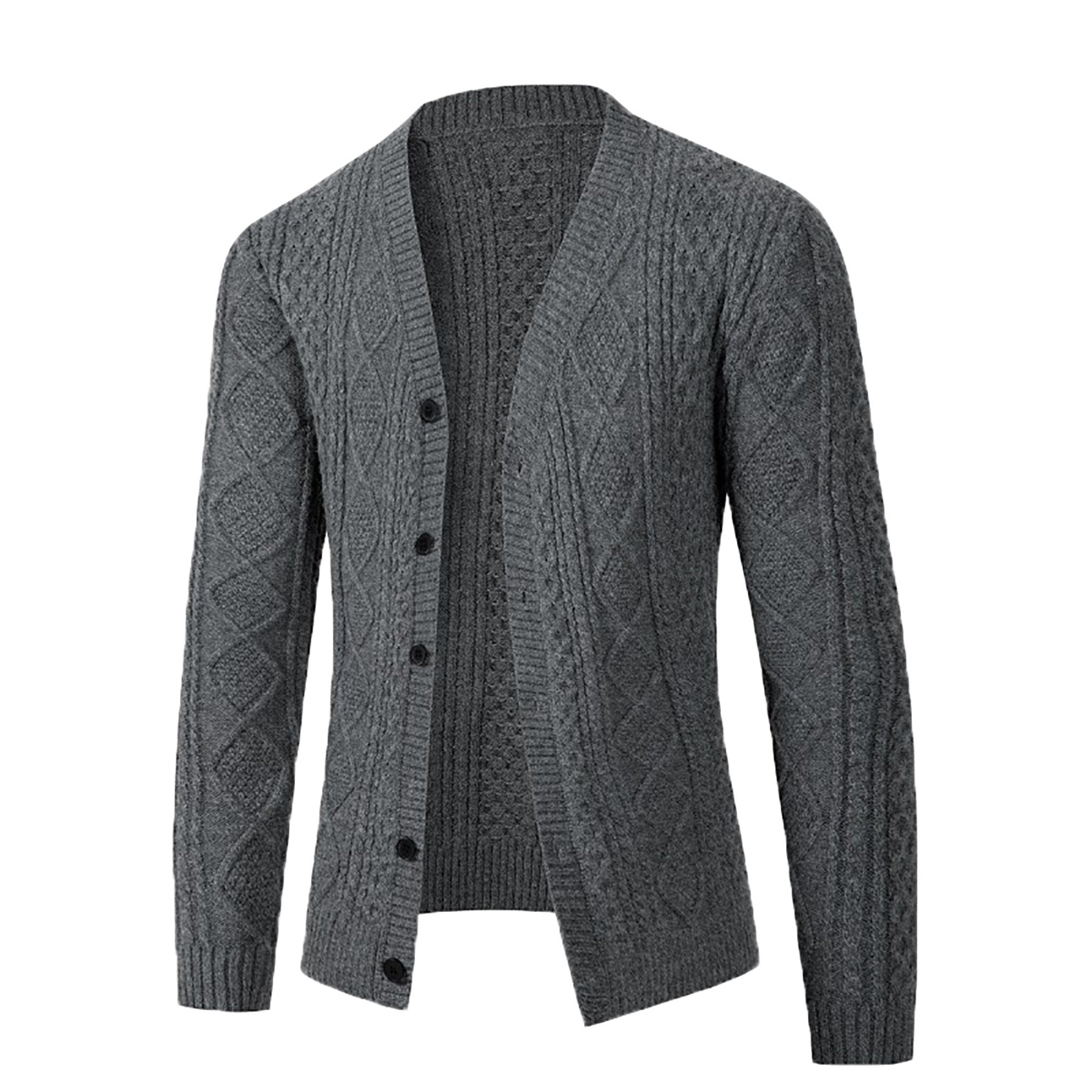 Saco Sueter Cardigan Casual Largo Abierto Para Hombre