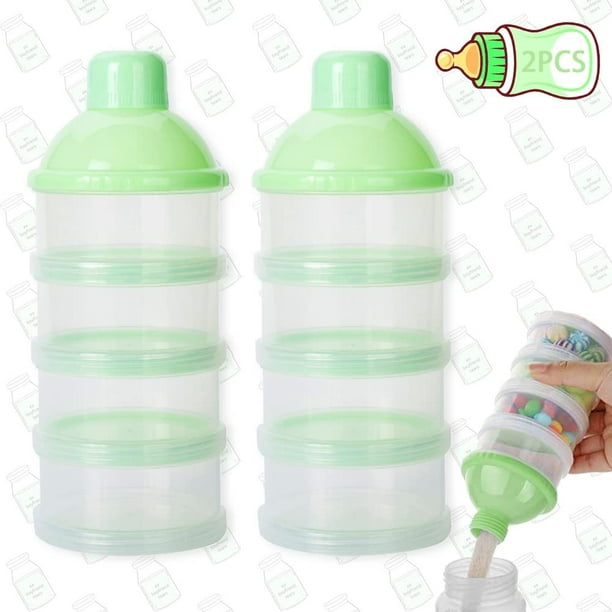 contenedor de leche en polvo dispensador de fórmula portátil Caja de  almacenamiento de leche en polvo para bebés Dispensador de leche en polvo  para bebés de gran