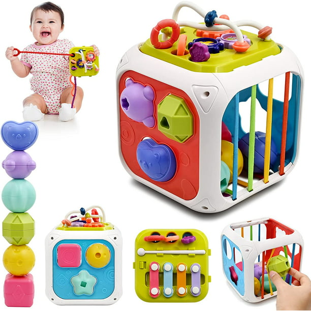 Juguetes para bebés de 6 a 12 meses, juguetes sensoriales Montessori para  niños y niñas de 12 años, juguetes educativos versátiles 7 en 1, con