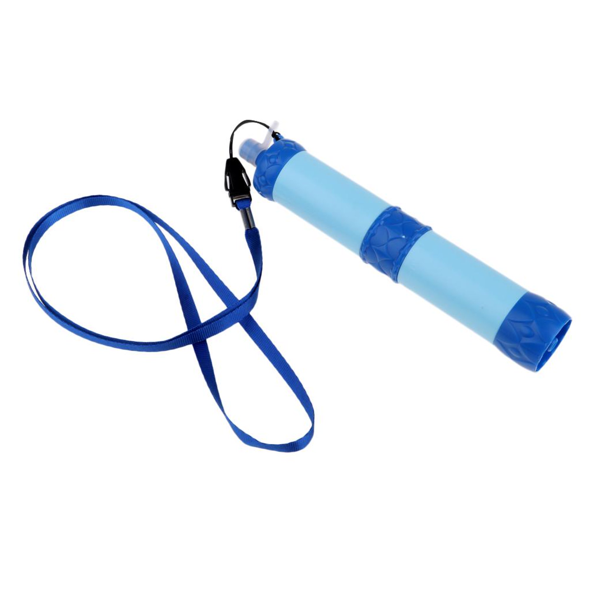 Herramientas de filtro de agua potable Purificador de agua de supervivencia  para senderismo con pajita (azul) Ndcxsfigh