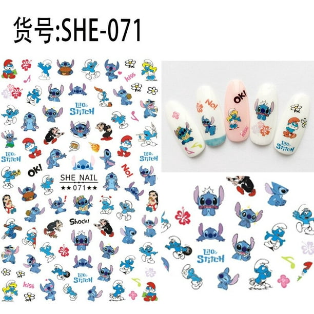 Pegatinas de Stitch de Anime de dibujos animados de Disney para