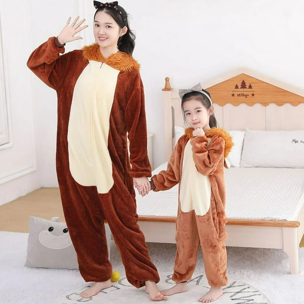 Disfraz de Animal adulto para hombre y mujer, pijama de una pieza de lana  para Halloween y Navidad, ropa de dormir para invierno