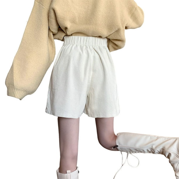 Minnieouse Poliéster Mujer Corto Fácil de combinar Elegante Moda  Adelgazante Color sólido Niñas Compras Pantalón Ropa Prendas para la parte  inferior