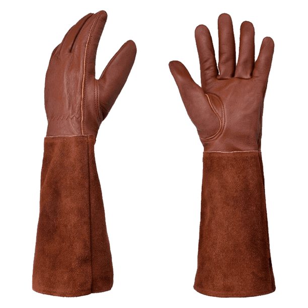  Guantes largos de jardinería para mujer, a prueba de espinas,  cómodos guantes de cuero suave para jardinería, limpieza, excavación :  Patio, Césped y Jardín