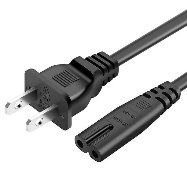Cable de alimentación Samsung Lg Tcl Sony Tv 3,9 Ft Cable: 2-clavija de  pared Ac negro Afortunado Sencillez