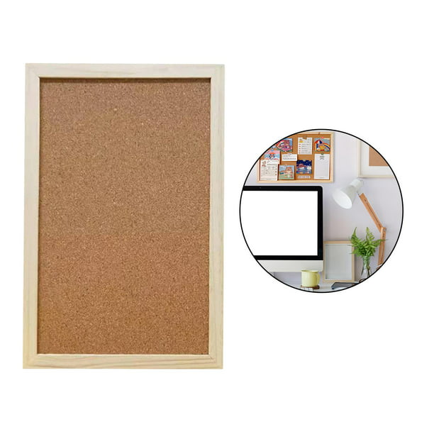 Tablón de anuncios de corcho para pared con Moldura Robusta (120x80 Cm) -  Tablero de notas : : Oficina y papelería